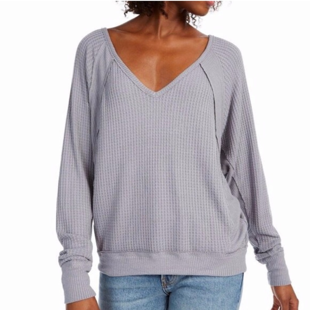 Free People We the Free Santa Clara Neutral Thermal Top - M - Picture 2 of 6
